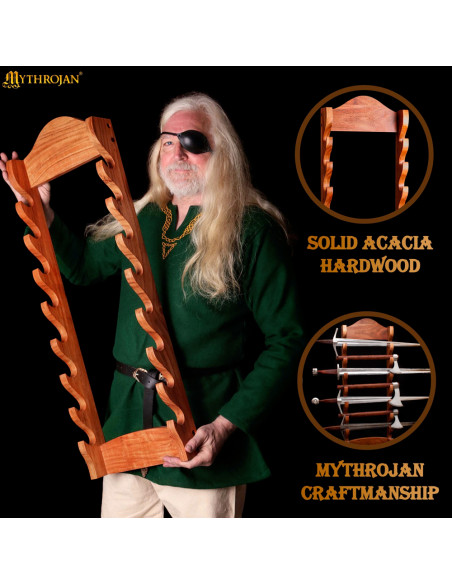 Wooden wall bracket to hang up to 8... Wooden wall bracket to hang up to 8...