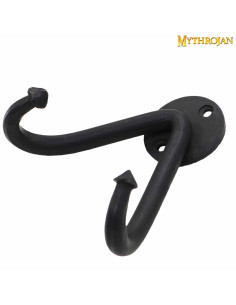 Steel wall mount for swords, blackened finish 2