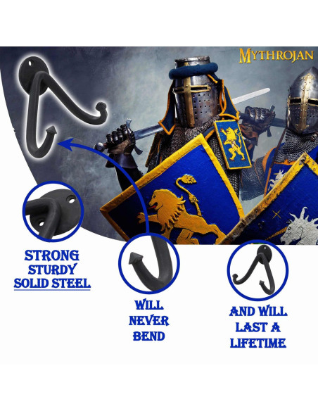 Steel wall mount for swords,...