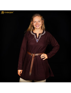Unisex Viking Tunic in cotton with embroidered collar,... 2
