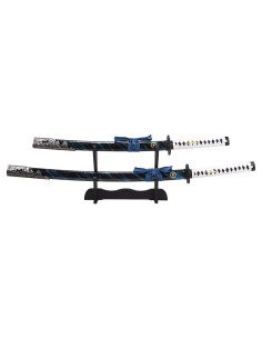 Set of unofficial decorative Katana and Wakizashi Blu...