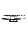 Set of unofficial decorative Katana and Wakizashi Blu Sakai from Jin - Ghost of Tsushima