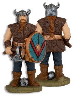 Viking Warrior figure with shield and axe, made of resin 2