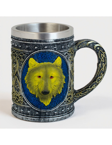 Medieval ornamental resin mug with...