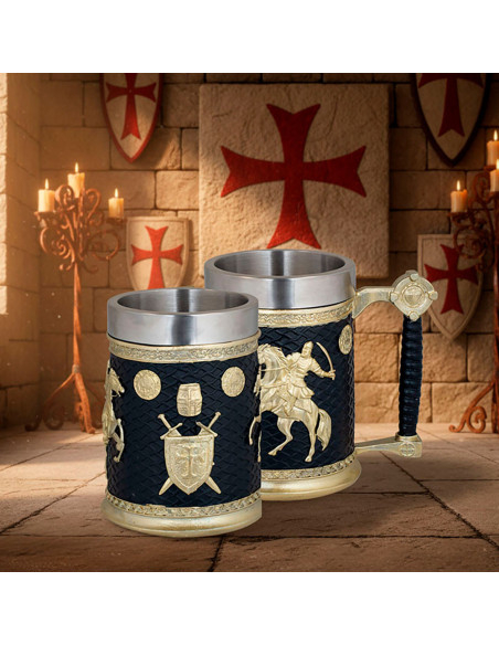 Medieval ornamental cup in resin of...