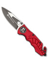 K25 Rescue Tactical Knife, Red Handle
