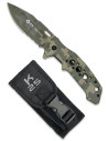 K25 Tactical Knife with Aluminum Camouflage Green Handle