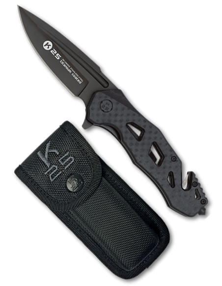 Rescue Tactical Knife K25 G10 Carbon... Rescue Tactical Knife K25 G10 Carbon...