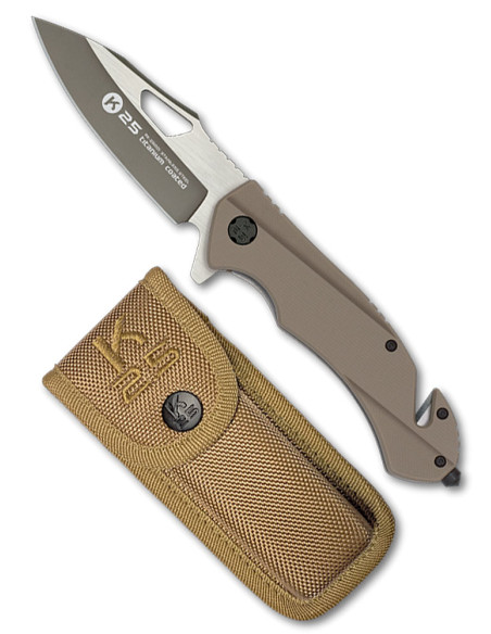 K25 Rescue Tactical Knife with G10 Coyote Handle