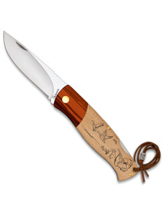 Albainox Field Knife with Wooden Handle and Hunting Design