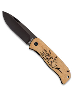 Albainox Field Knife with Blackened Steel Blade Model...