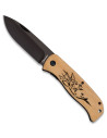 Albainox Field Knife with Blackened Steel Blade Model Deer (8.5 cm.)