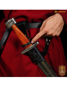 Small black leather adjustable holster, right or left hand