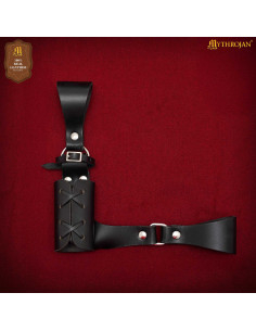 Small black leather adjustable holster, right or left hand 2