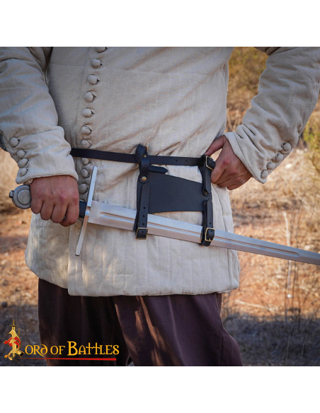 Medieval adjustable leather belt...