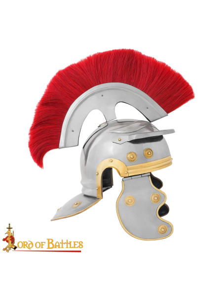 Roman Centurion Helmet with Red Crest