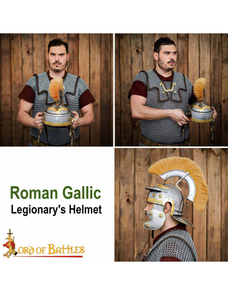 Roman Centurion Helmet with Yellow Crest Roman Centurion Helmet with Yellow Crest