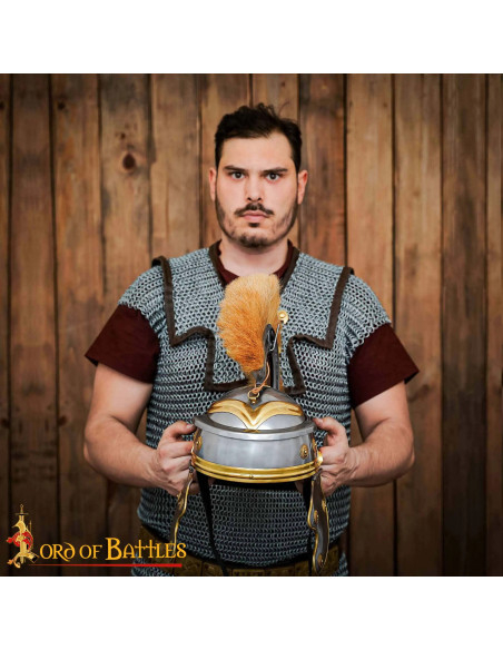 Roman Centurion Helmet with Yellow Crest Roman Centurion Helmet with Yellow Crest