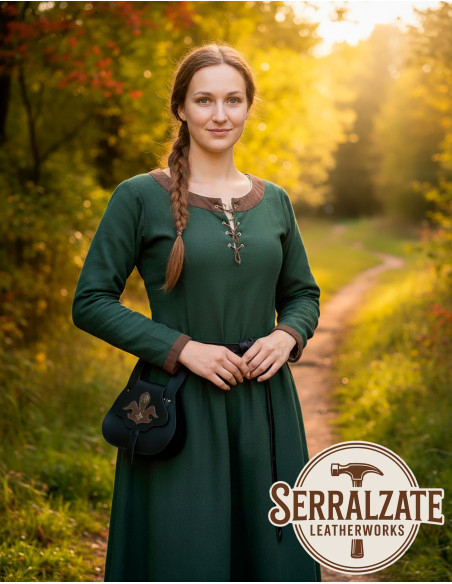 Medieval leather bag model Catalina,...