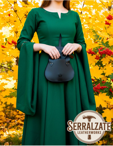 Medieval leather bag model Catalina,...