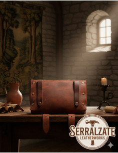 Medieval Tree of Life Bag with Double Closure - Brown 2