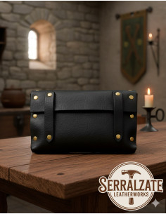 Medieval Tree of Life Bag with Double Closure - Black 2