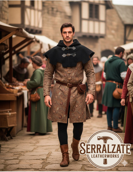 Medieval Godfrey hood and shoulder...