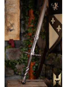 Long Imperial Sword finished in steel for LARP (120 cm.)