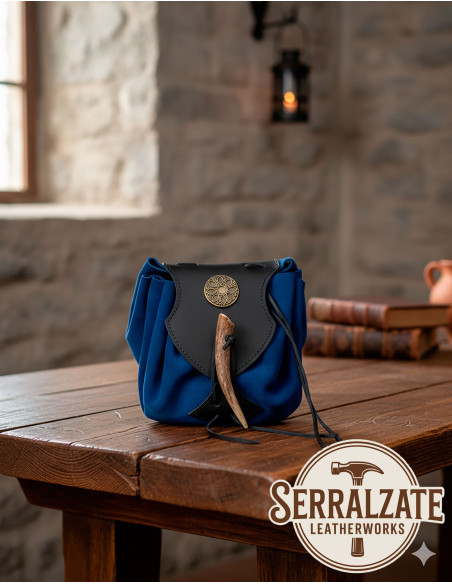 Medieval leather alms bag model Sky,... Medieval leather alms bag model Sky,...