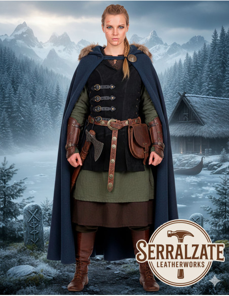 Medieval Brava Vest in Leather - Black