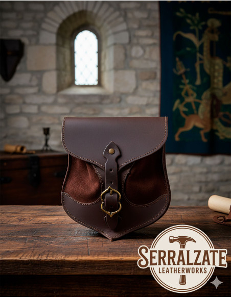 Medieval leather belt bag model...