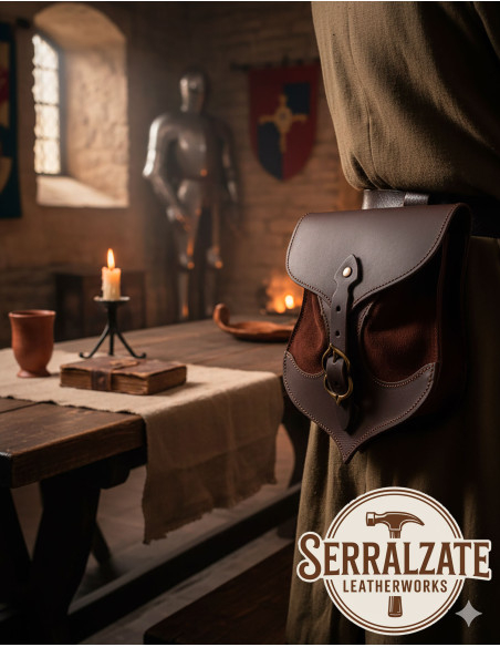 Medieval leather belt bag model...