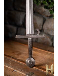 Medieval sword for LARP model Milanese, silver finish (91... 2