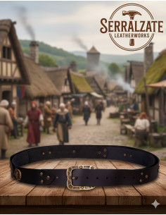 Medieval decorated belt Pelayo - Black
