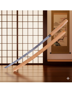 Decorative Shirasaya, satin-finished steel blade (100 cm.)