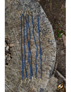 Set of 6 cords with tips, blue color 2