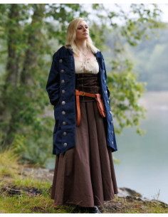 Medieval Pirate Coat Captain Chad model, blue color 2