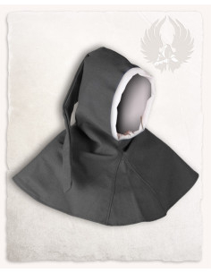 Medieval hood for children, black color