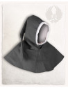Medieval hood for children, black color