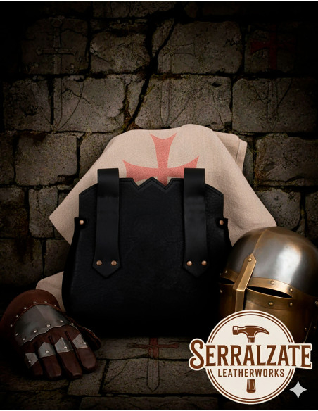 Black Templar Cross Paté Bag, for belt