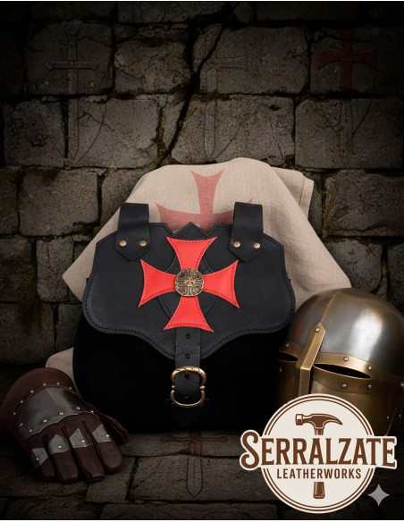 Black Templar Cross Paté Bag, for belt