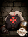 Dark Brown Templar Bag with Cross Paté, for Belt