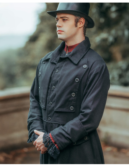 Medieval coat model Kondor, black color