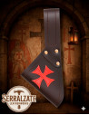 Crossed Leather Belt in Brown Leather: Unleash the Templar Spirit