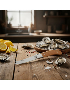 Albainox field knife model quesera and fork, 9 cm blade.