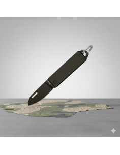 Albainox keychain pocket knife, black blade (4.3 cm.)