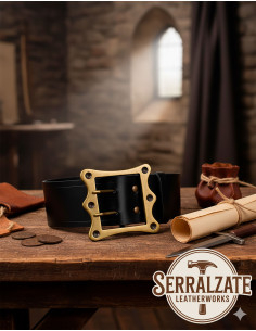 Wide medieval belt Ivo - Black