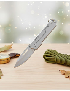 Albainox Keychain Pocket Knife, with a 4 cm cut-out blade.