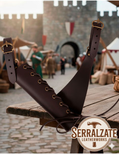 Sword Belt Holder Badulf Adjustable - Dark Brown