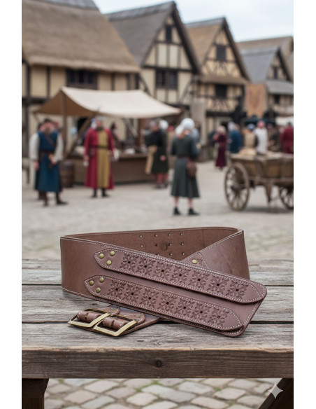 Lombard Medieval Belt - Brown